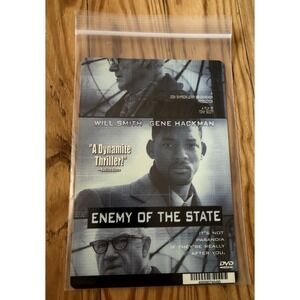 ENEMY OF THE STATE - WILL SMITH - BLOCKBUSTER VIDEO BACKER CARD 5"X8"